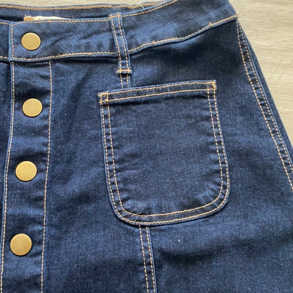 Altar’d State Dark Denim Skater Skirt - Picture 5 of 5